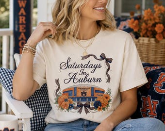 Saturdays in Auburn PNG, Tigers Game Day Watercolor Stadium Design (Digital Download)