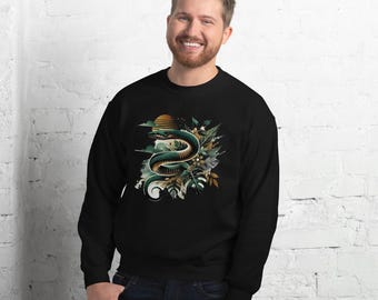 Snake Unisex Sweatshirt digital print.