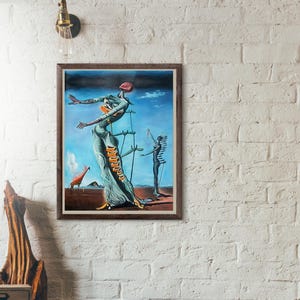 Salvador Dali &#39;Burning Giraffe&#39; Print: Surrealist Art Wall Decor