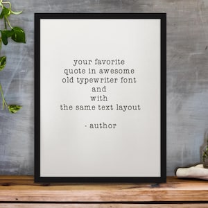 Custom Quote Print Line Art Text Poster Framed Wall Art Personalized Quote Print Custom Poem Print Custom Gift Canvas Inspirational Quote