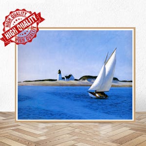 Edward_Hopper exhibition poster - The Long Leg By edward Hopper big - museum artist - art print - surrealist