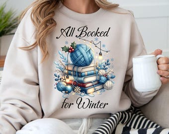 All Booked for Winter PNG: Book Lovers Holiday Design (Digital Download)