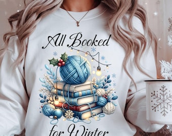 All Booked for Winter PNG: Book Lovers Holiday Design (Digital Download)