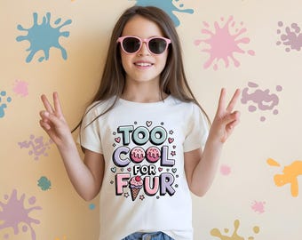 Four Ice Cream Birthday PNG Clipart (Digital Download