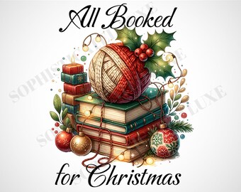 Book Lovers Christmas PNG: Booktok Design (Digital Download)