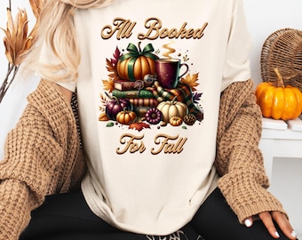 All Booked for Fall PNG: Book Lover Coquette Sublimation Design (Digital Download)