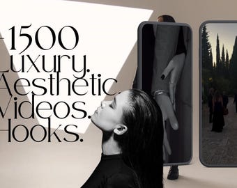 Más de 1500 vídeos de mujeres de lujo con estética/ganchos virales con derechos de reventa y derechos de marca privada/contenido de marketing digital