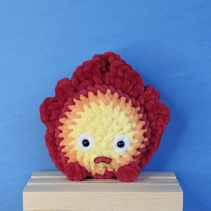 Fire Demon Calcifer Plushie, Amigurumi, Crochet, Studio Ghibli, Spirited Away, Chibi