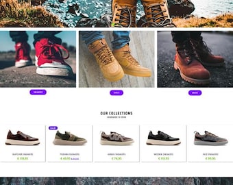 靴 / スニーカー / 洋服店 ブレイクダンス ビルダー向けフル E コマース ウェブサイト テンプレート