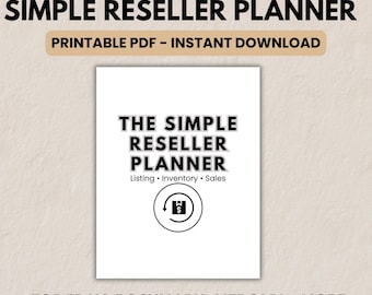 Reseller Planner Printable Listing Inventory Sales Tracker for eBay Poshmark Mercari Depop Sellers Online Shop Organizer