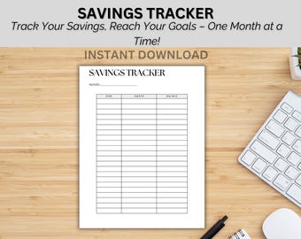 Savings Tracker, Monthly Savings Tracker, Savings Challenge, Sinking Funds, Budget Planner, Savings Worksheet, Financial Tracker
