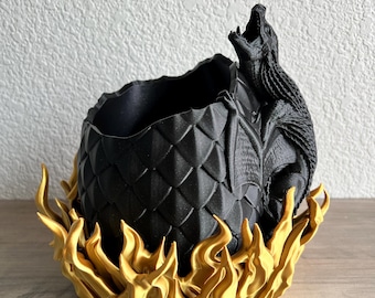 Dragon Egg Planter: 3D Printed PLA Fantasy Decor - 9 Inch