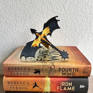 Fourth Wing Dragon Book Insert – 3D Printed Fantasy Bookmark for Readers & Book Lovers
