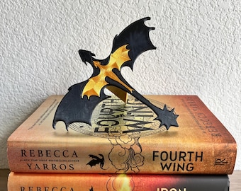 Fourth Wing Dragon Book Insert – 3D Printed Fantasy Bookmark for Readers & Book Lovers