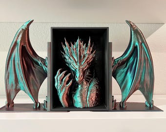 3D Printed Dragon Head Book Nook: Fantasy Reading Shelf Decor
