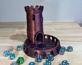Castle turret Dice Tower . 3D printed