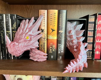 Crystal Dragon Book Nook, 3D Printed Bookshelf Insert