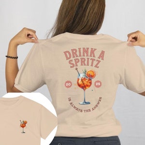 Aperol is Always the Answer T-Shirt for Girls - Funny Aperol Spritz Glass Tee