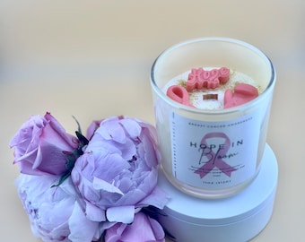 Vela de concientización sobre el cáncer de mama: un regalo de fuerza y esperanza para quienes luchan contra el cáncer o han sobrevivido.