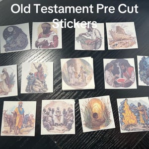 Colección de pegatinas bíblicas - Pegatinas transparentes con versículos bíblicos - Nuevo Testamento, Antiguo Testamento e historias bíblicas de mujeres imagen 14