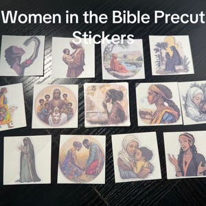 Colección de pegatinas bíblicas - Pegatinas transparentes con versículos bíblicos - Nuevo Testamento, Antiguo Testamento e historias bíblicas de mujeres imagen 13