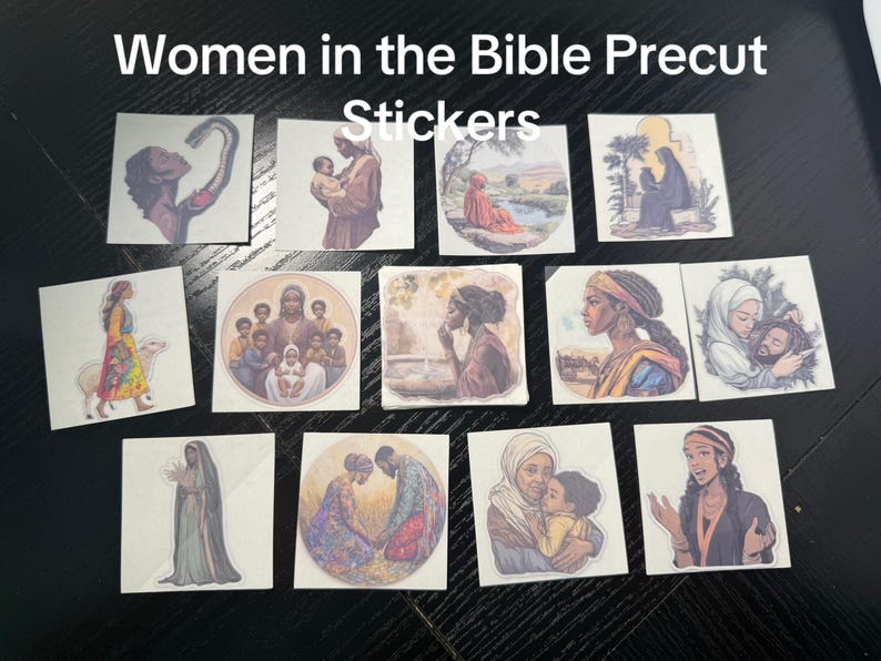 Colección de pegatinas bíblicas - Pegatinas transparentes con versículos bíblicos - Nuevo Testamento, Antiguo Testamento e historias bíblicas de mujeres imagen 13
