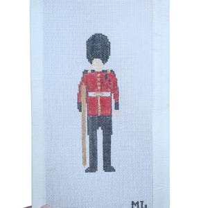 London Guard | Hand-Painted Needlepoint Canvas | 18 Mesh | Made to Order  | Canvas Only