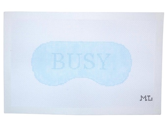 Busy Sleeping Mask | Hand-Painted Needlepoint Canvas | 13 Mesh | Made to Order  | Canvas Only