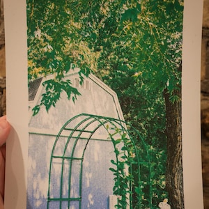 Original Risograph Print &quot;Not Monet&#39;s Garden&quot;