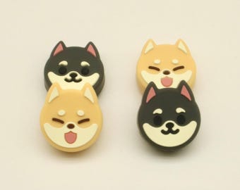 ハスキー＆柴犬 サムグリップキャップ Switch / Switch Lite / Switch OLED用 - Joy-Conシリコンカバー - ジョイスティックキャップ - Switchアクセサリー