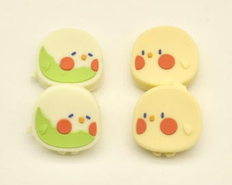 かわいいオウムとニワトリの親指グリップキャップ、Switch / Switch Lite / Switch OLED用 - Joy-conシリコンカバー - ジョイスティックキャップ - Switchアクセサリー