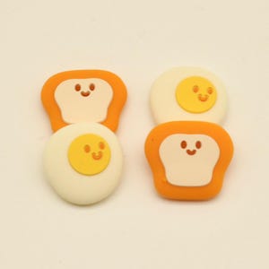 Cute Egg & Toast Thumb Grip Caps For Switch / Switch Lite / Switch OLED - Joy-con Silicone Cover - Joystick Caps - Switch Accessories