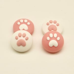 Cute Pink Cat Paw Thumb Grip Caps For Switch / Switch Lite / Switch OLED - Joy-con Silicone Cover - Joystick Caps - Switch Accessories