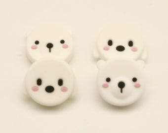 かわいいアイスベアのサムグリップキャップ（Switch / Switch Lite / Switch OLED用） - Joy-Conシリコンカバー - ジョイスティックキャップ - Switch 2アクセサリー