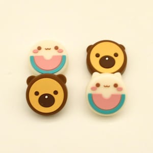 Cute Bear & Cat Thumb Grip Caps For Switch / Switch Lite / Switch OLED - Joy-con Silicone Cover - Joystick Caps - Switch Accessories
