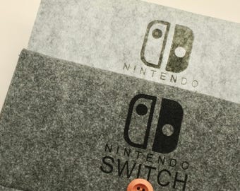 Grey Switch / Switch Lite / Switch OLED Case -  Cute Switch Carrying Case  - Switch / Switch OLED Accessories