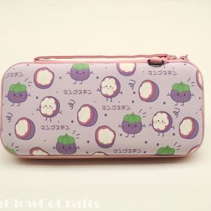 Purple Mangosteen Carrying Case Switch / Switch Lite / Switch OLED Case -  Cute Switch Carrying Case  - Switch / Switch OLED Accessories