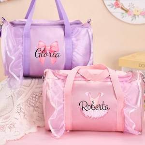 Borsa a forma di barile per scarpe da ballo personalizzata, borsa da ballo personalizzata, borsa da ballo per bambina, ritorno a scuola, regalo per bambina, regalo per lei, regalo per bambini