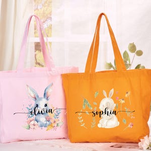 Easter basket personalized,Easter Bucket with Name, Monogram Easter Bag, Custom Name Basket, Bunny Bag, Gifts for Kids ,Easter Basket ideas