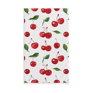 Charming Cherry Hand Towel - Cute Kitchen Decor, Fruit-Themed, Gift for Home, Dining, Summer Gatherings, Beach House