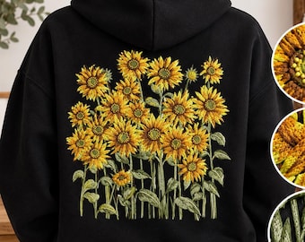 Sunflower Embroidery Design File | Flower Machine Embroidery Digital Files