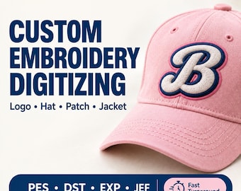 Custom Embroidery Digitizing Service, Logo Digitizing, PES DST Embroidery Files