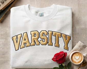 Custom Varsity Applique Embroidery Design | Personalized Lettering Machine Embroidery File | PES DST