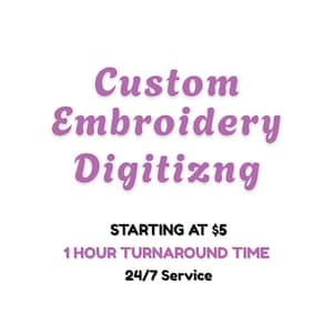 Custom Embroidery Digitizing Service, Logo to DST File