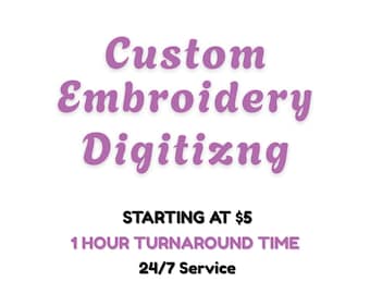 Custom Embroidery Digitizing Service, Logo to DST File