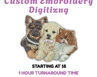 Embroidery Digitizing Service | Machine Embroidery Design File DST, PES, JEF | Logo