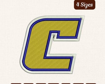 Letter C Embroidery Design – Chattanooga Mocs Sports Apparel File (4 Sizes)