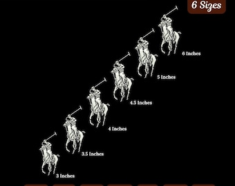 Classic Polo Horse Embroidery Design – 6 Sizes (Machine Embroidery File)