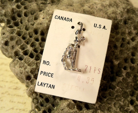 Vintage solid Sterling Silver Candlestick Telepho… - image 1