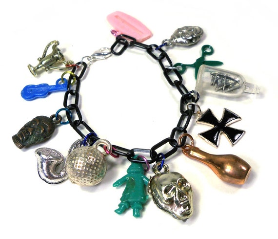 Vintage 1960s Bubble Gum Machine Charm Bracelet S… - image 1